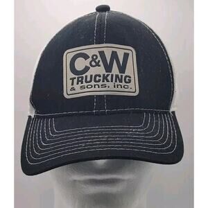 C & W Trucking Trucker Cap Hat Platinum Series By Outdoor Caps OC